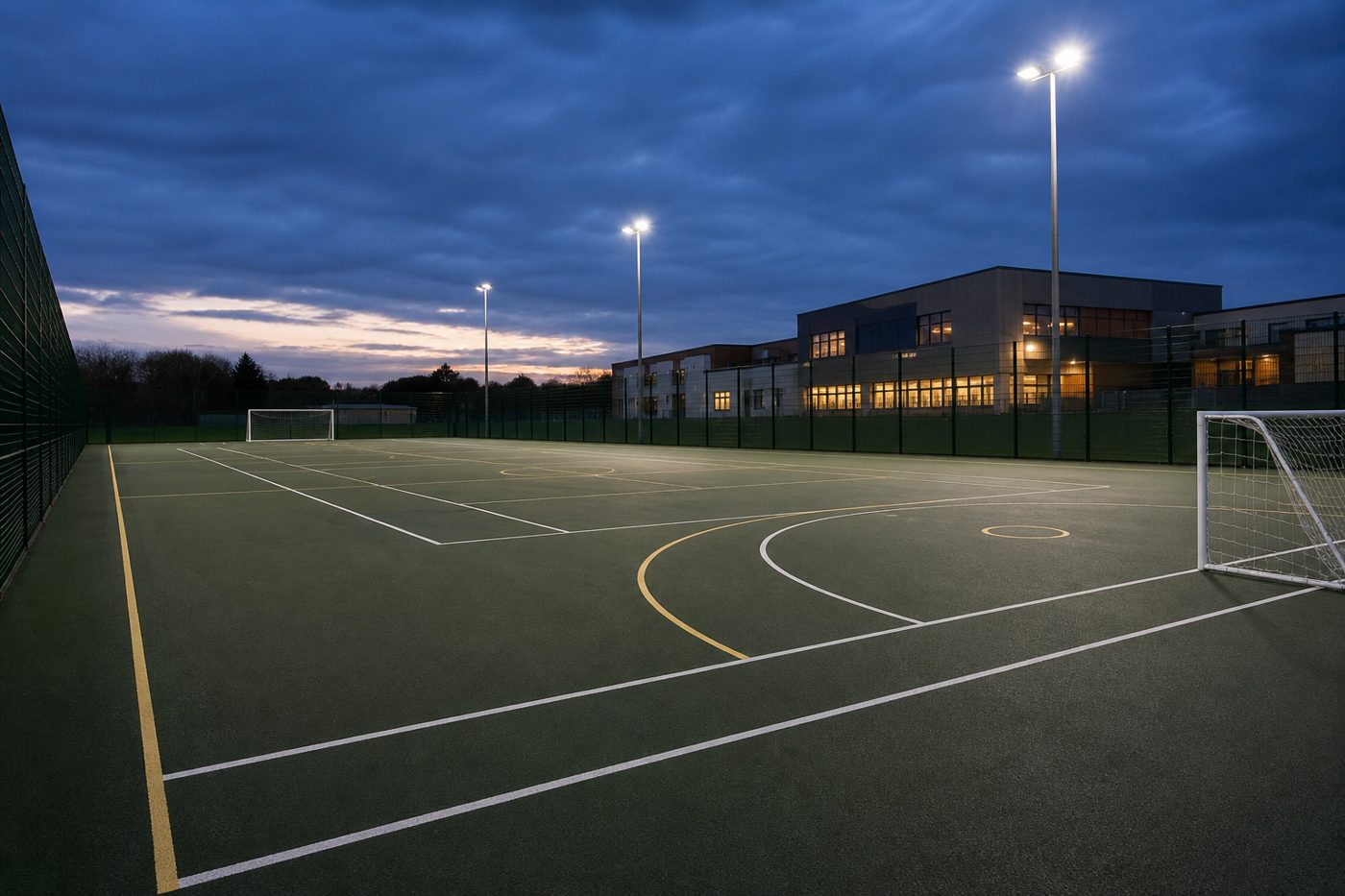 Floodlit court