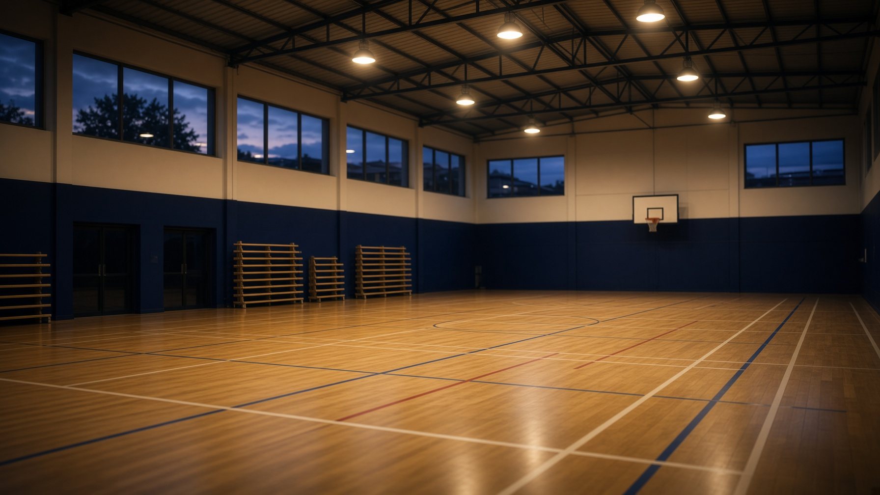 School sports hall after hours
